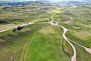 Sand Hills 9th Green Aerial